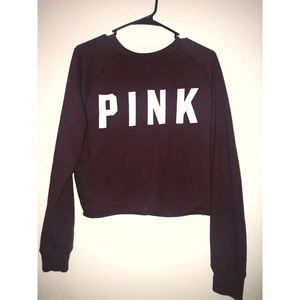 VS pink Crop crew sweater